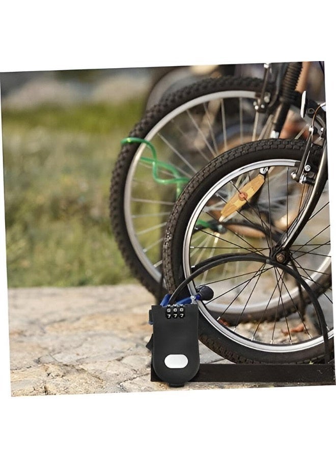 قفل كابل أمان فولاذي بطول 125 سم مع رمز سري قابل للتعديل لقفل حقائب وخزائن الدراجات النارية - Image 5